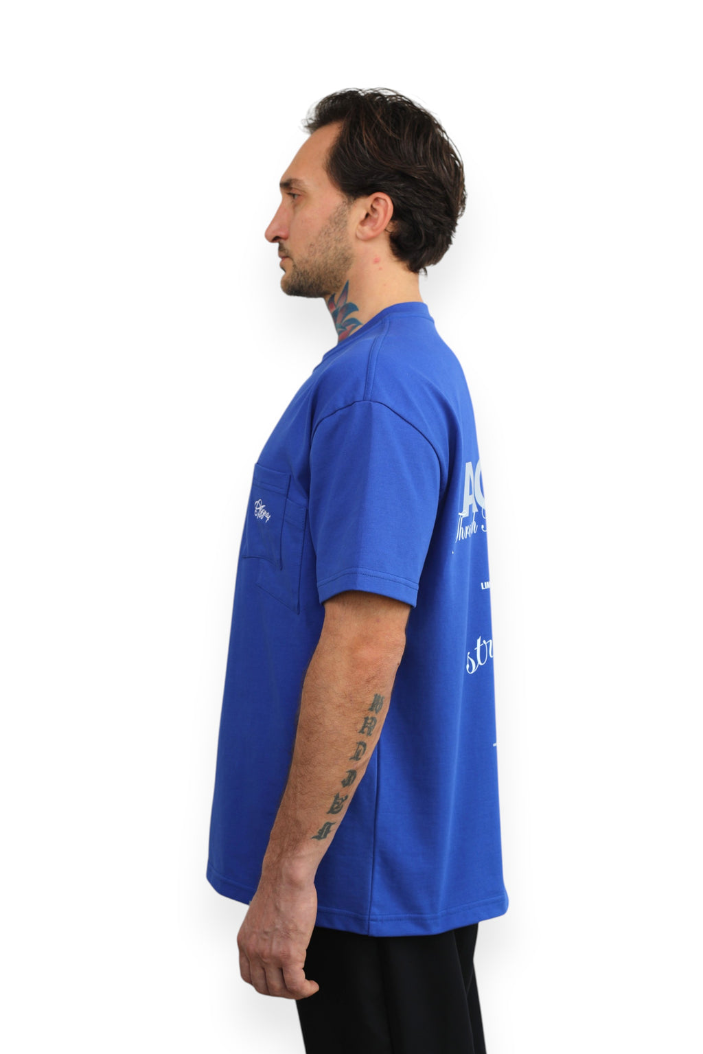 AGGNE - LUXURY STREETWEAR T-SHIRT "STREET" BLUE