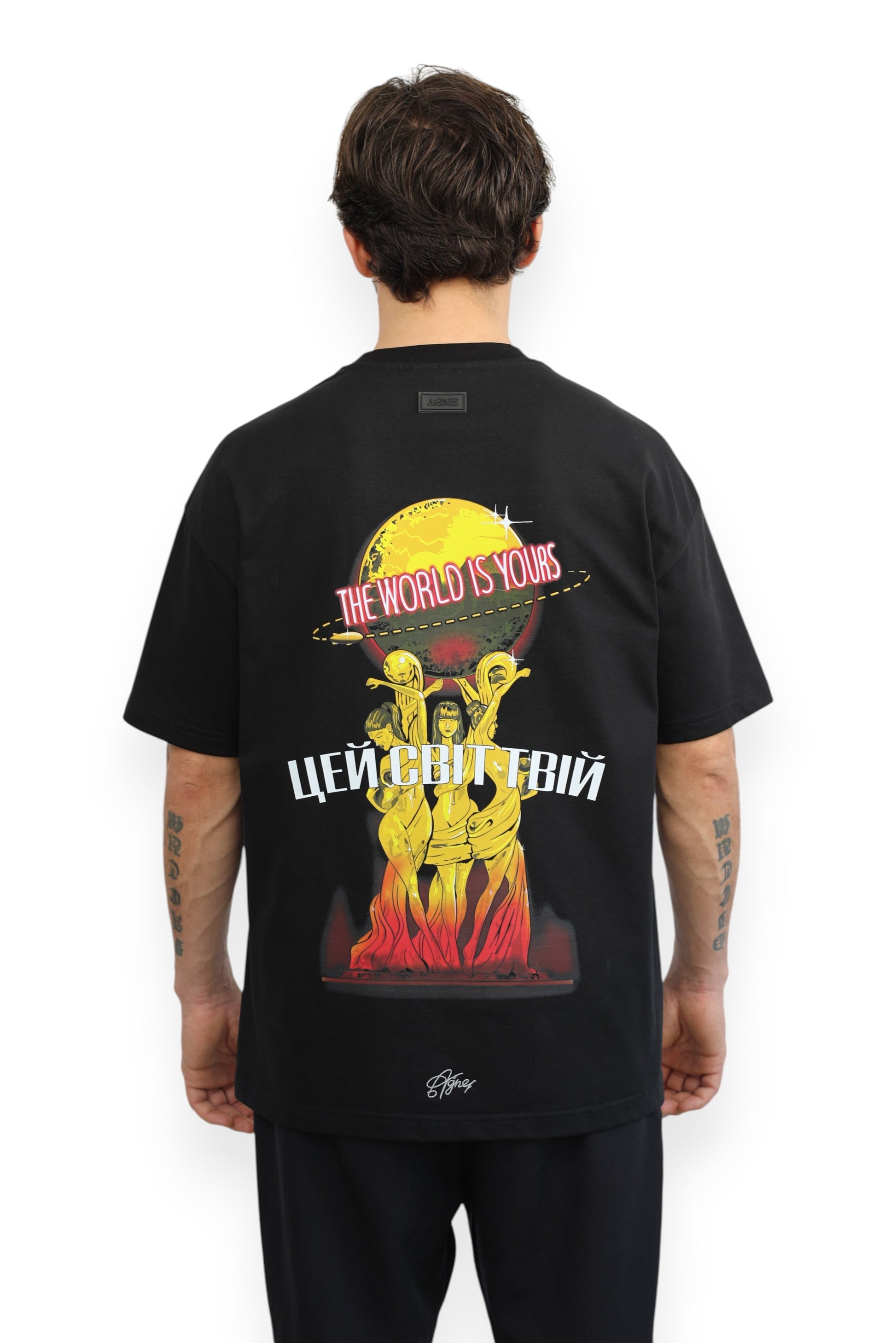 AGNE - THIS WORLD IS YOURS T-SHIRT "CULTURE" BLACK