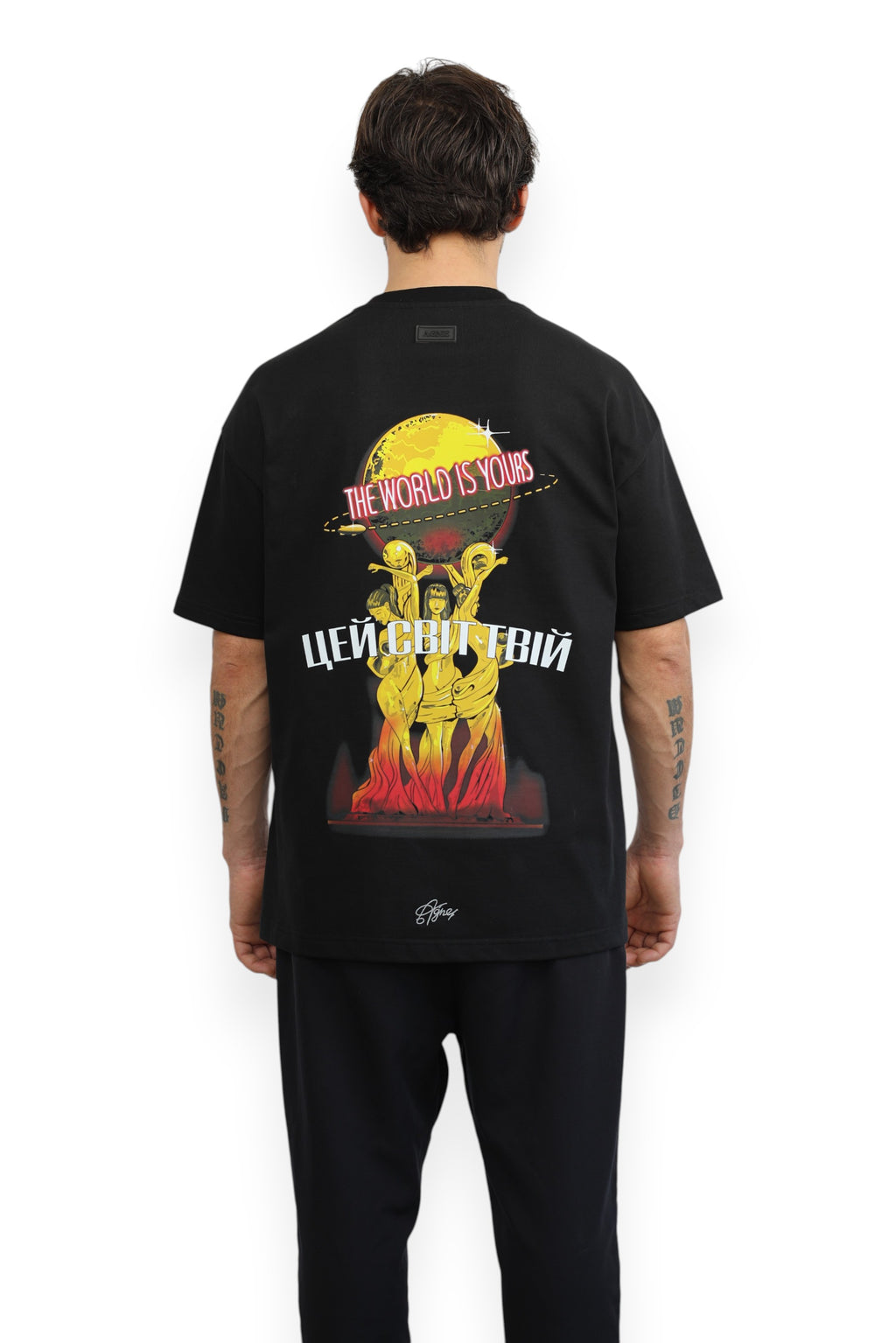 AGNE - THIS WORLD IS YOURS T-SHIRT "CULTURE" BLACK